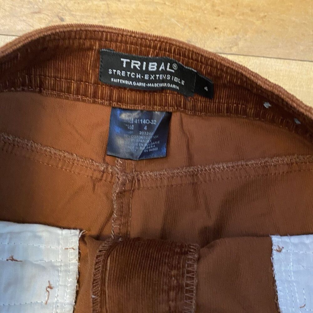 Tribal Size 4 Corduroy Jeans Stretch Brick Red - Picture 2 of 11